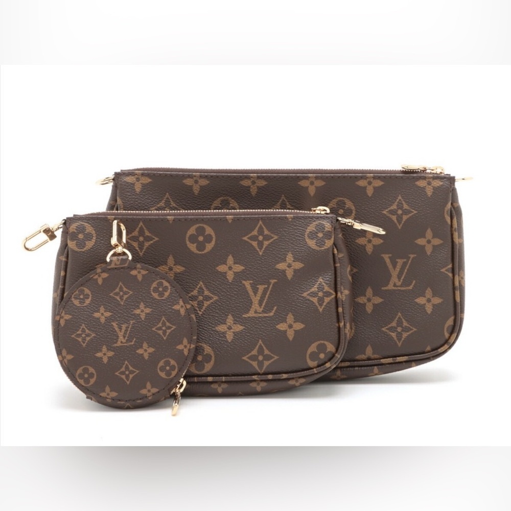Louis Vuitton Multi Pochette Accessory Monogram Shoulder Bag Brown - Picture 2 of 5